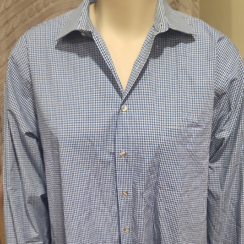 Blue & White Button Down Shirt